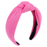 Diadema CURASA rosa San Valentín, ancha y con nudo para un estilo elegante.