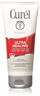 Curel Loción Corporal Ultra Healing en botella, hidratación constante para piel seca