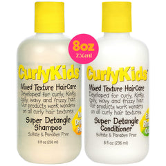 CurlyKids champú desenredante para niños, desenreda y limpia suavemente.