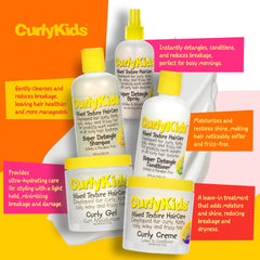 CurlyKids conditionneur enfant – hydrate et apaise les cheveux sans résidu.