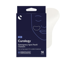 Parches Curology para espinilla grande, uso discreto y cómodo durante el día.