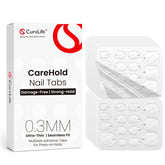CurvLife CareHold Pro tiras XL para uñas con cobertura amplia y acabado natural.
