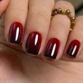 CurvLife kit de uñas soft gel prensables con ombre rojo y cobertura total.