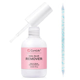 Curvlife quita pegamento de uñas con brocha para un despegado suave.