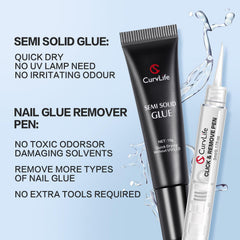 Removedor Curvlife para uñas, bolígrafo 5 ml y función 3 en 1