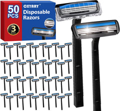 Maquinillas CXYARY de 50 unidades con tapa de seguridad, uso diario cómodo.