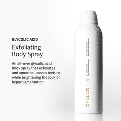 CYKLAR botella con 10% AHA para cuerpo y rostro, uso diario recomendado.