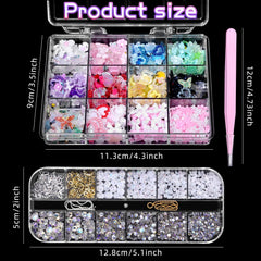 Perlas planas y gemas flatback de Cynailli para uñas, aportan brillo suave.