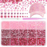 Piedras rosadas Cynailli 2mm para manualidades brillantes.