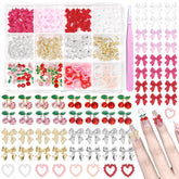 Joyas para uñas Cynailli Valentín con lazo corazón para estilo único