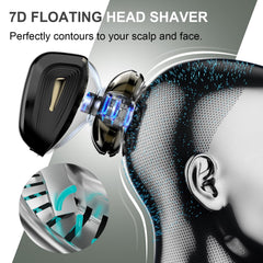 Cyruzi Afeitadora Cabeza 7D Flex para afeitado suave en curvas.