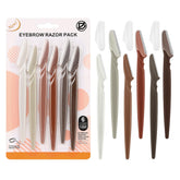 Rasuradora D Dermaplane para rostro de mujer, juego de 6 colores para uso diario.