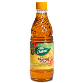 Dabur Kachi Ghani Aceite de Mostaza en bote para cuidado diario del cabello y piel