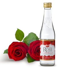 Dabur Agua de Rosas, frasco vertido, aroma floral para cocina y ritual facial