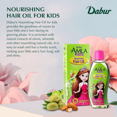 Dabur Amla para niños: aplicación fácil en cuero cabelludo para brillo suave.