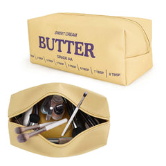 Dadop bolso maquillaje mantequilla, diseño divertido y doble cara para viajes.