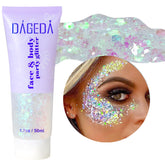 DAGEDA gel brillo corporal, efecto láser, ideal para looks llamativos en fiestas