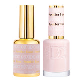 DAISY DND esmalte gel rosa polvo; tono neutro para uñas elegantes.