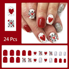 DAJIJIYOU diseños variados de corazones para diferentes looks de uñas