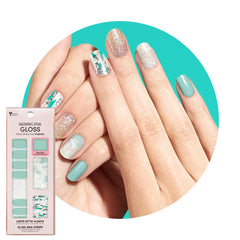 Toallita preparadora de Dashing Diva Gloss Cuarzo del Desierto para uñas.