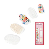 Dashing Diva Wallflower Frenzy en uñas brillantes para un acabado glam duradero.