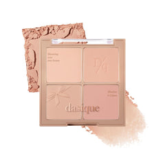 Dasique Blending Mood Cheek 10 Muted Nuts: paleta abierta con tonos suaves para rubor natural.
