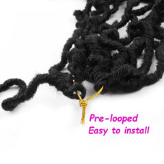 Datuoda locs suaves 18 pulgadas con acabado natural para volumen ligero