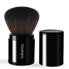 Pincel Kabuki retráctil Daubigny para viaje con cabezal suave y compacto.