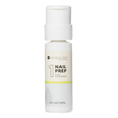 Dazzle Dry Nail Prep con bomba, botella lista para una aplicación precisa.