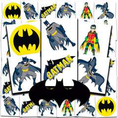 Tatuajes temporales de Batman de DC Comics, paquete de 72, fáciles de aplicar