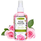 De La Cruz Agua de Rosas Pura Mist, botella visible, aroma natural para piel y cabello.