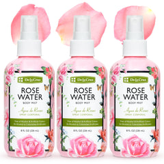 Agua de rosas De La Cruz para rostro, bruma facial refrescante.