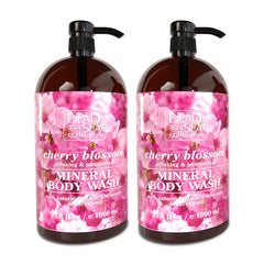 Dead Sea Collection Cerezo Ducha Corporal: botella con minerales del Mar Muerto para hidratación suave.