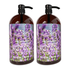 Dead Sea Collection presenta gel de lavanda en botella 1 para limpieza suave.