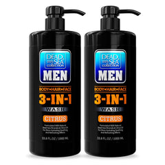 Dead Sea Collection gel 3 en 1 para ducha cítrica en primer plano, limpieza suave