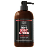 Dead Sea Collection loción masculina con sándalo, empaque frontal elegante para uso diario.