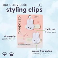 Pinzas peluche Miffy de dearcloud con ajuste seguro para todo tipo de cabello.