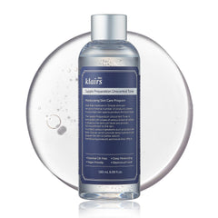 DearKlairs Toner sin olor en botella, apto para piel sensible y calma irritación.