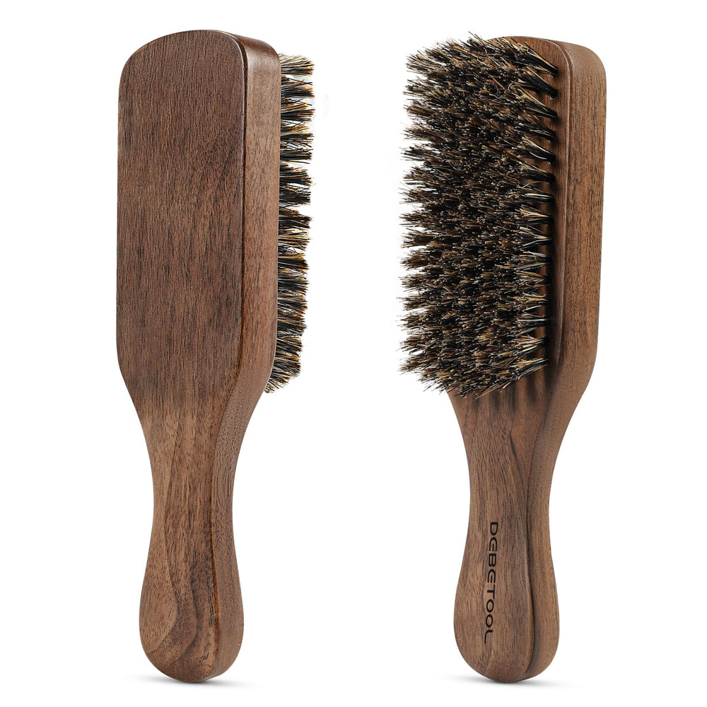 DEBETOOL cepillo cabello y barba de nogal, diseño elegante para cuidado diario