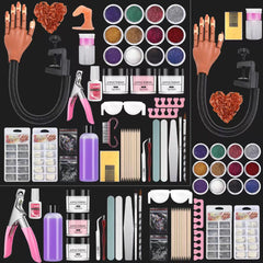 Mano de práctica Deciniee para uñas acrílicas, perfecta para entrenar técnicas de manicura en casa.