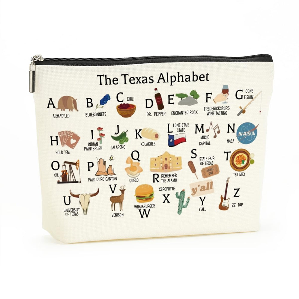 Decohim bolso maquillaje recuerdo Texas, perfecto para viaje y regalo con estilo