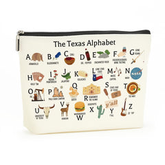 Decohim bolso maquillaje recuerdo Texas, perfecto para viaje y regalo con estilo