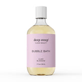 Deep Steep Baño de burbujas Flor de Lilas frente de la botella para piel suave