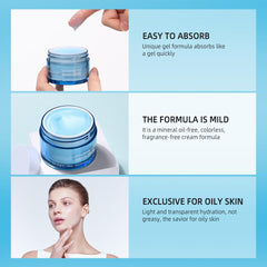 DEERELF Gel Hidratante, textura-gel-ligera, se absorbe rápido para piel grasa.