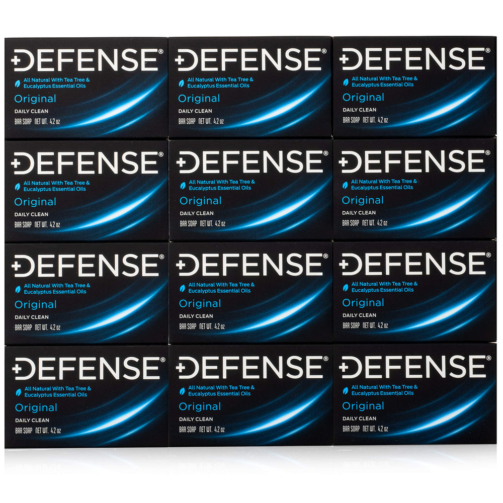 Defense Soap jabon arbol-de-te 12-barras frente, cuidado de la piel diario