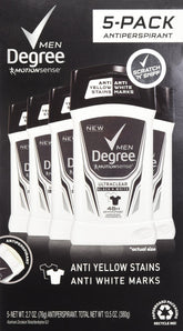 Degree Adrenaline : Bouteille d'antiperspirant offrant une protection durable tout au long de la journée.