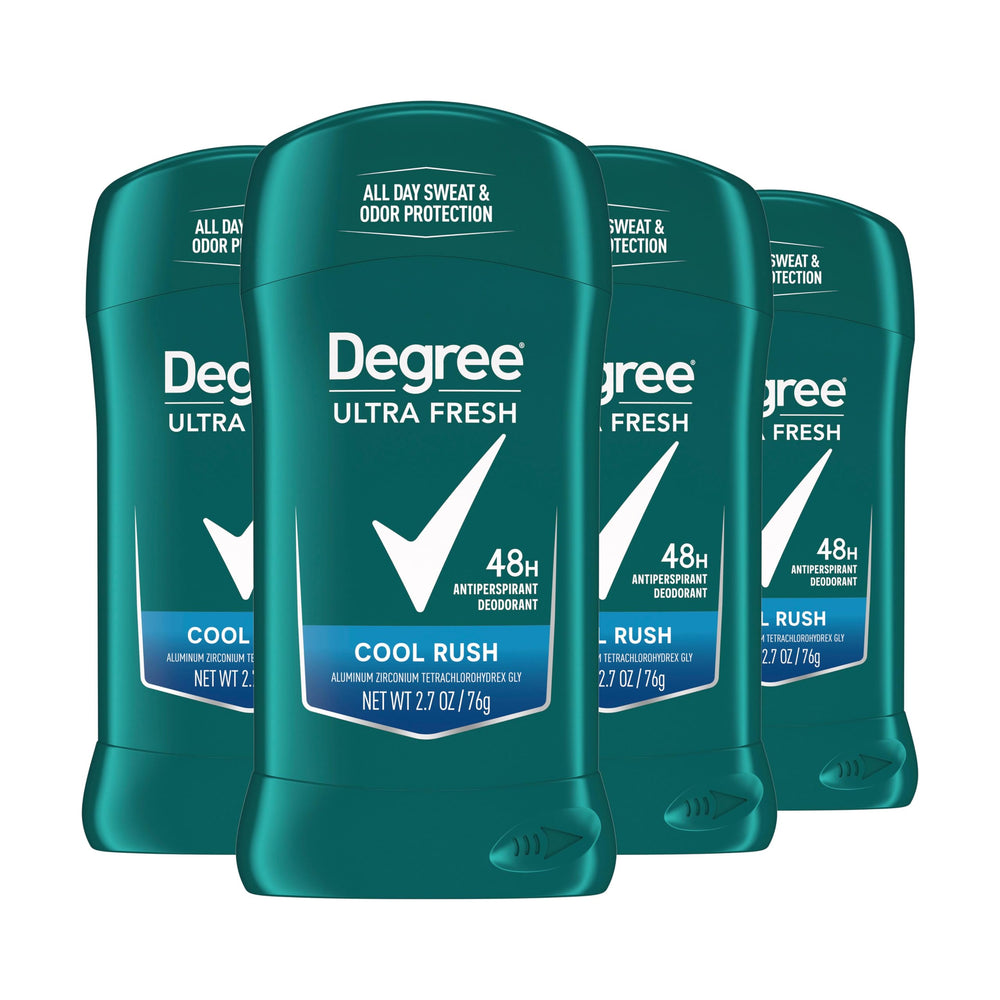 Degree Ultra Fresh Cool Rush en barra con protección de 48 horas para días activos.