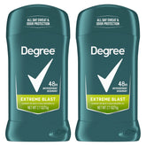 Degree Men Extreme Blast desodorante en empaque doble para comodidad diaria.