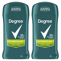 Degree Men Extreme Blast desodorante en empaque doble para comodidad diaria.