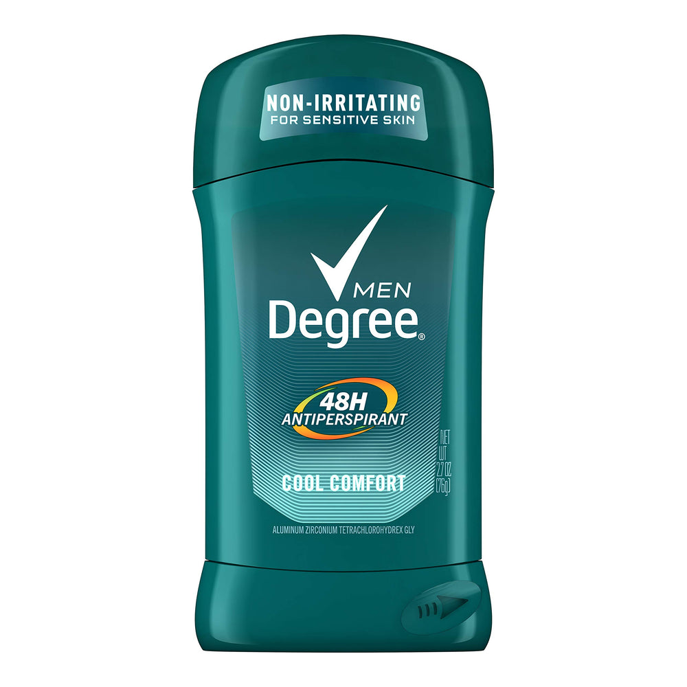 Degree Hombres desodorante en barra Cool Comfort 48 horas para días activos.